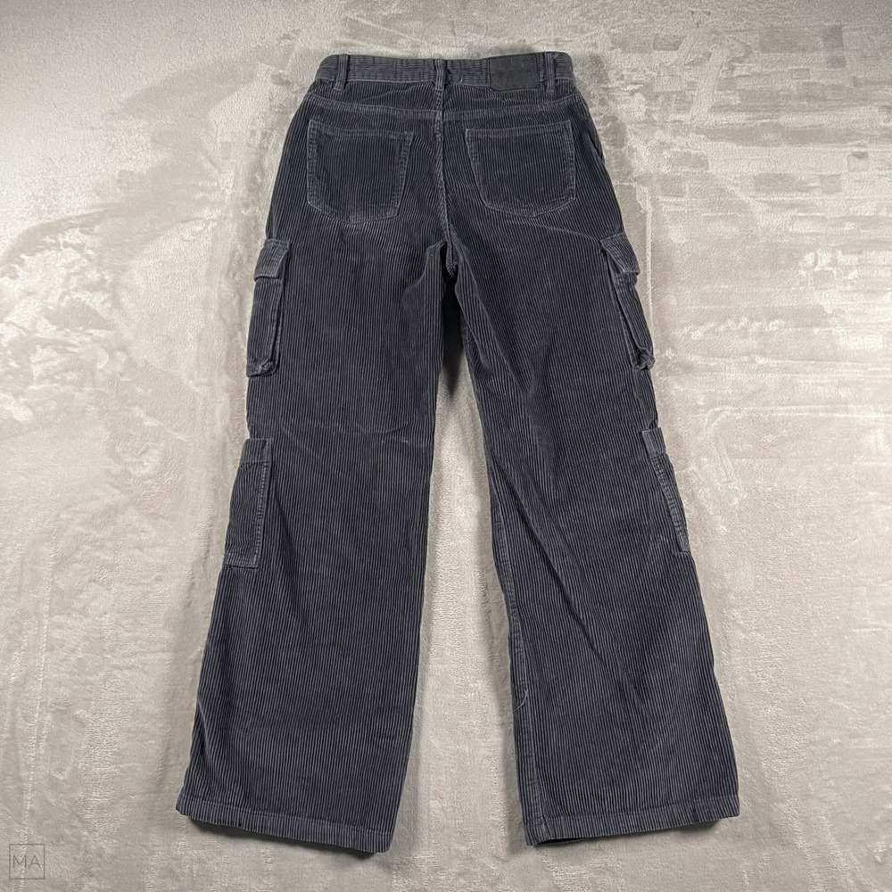 Cotton On Women's Pants Corduroy Cargo Jean Casual‎ Relaxed 4 Gray - Picture 8 of 8